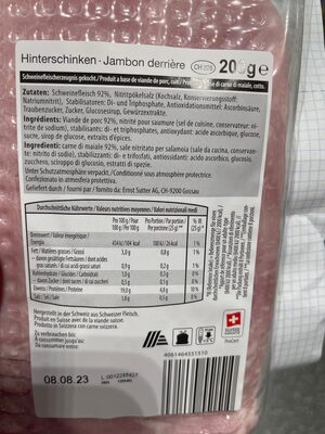 Jambon devant - Ingredienti - fr