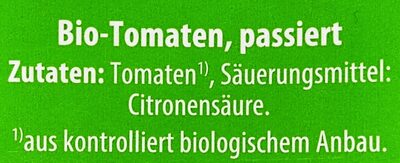Bio-Tomaten passiert XXL - Zutaten
