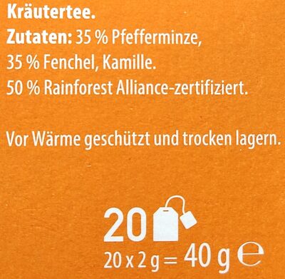 Kräuter-Frische - Kräutertee aus deutschem Anbau - Zutaten