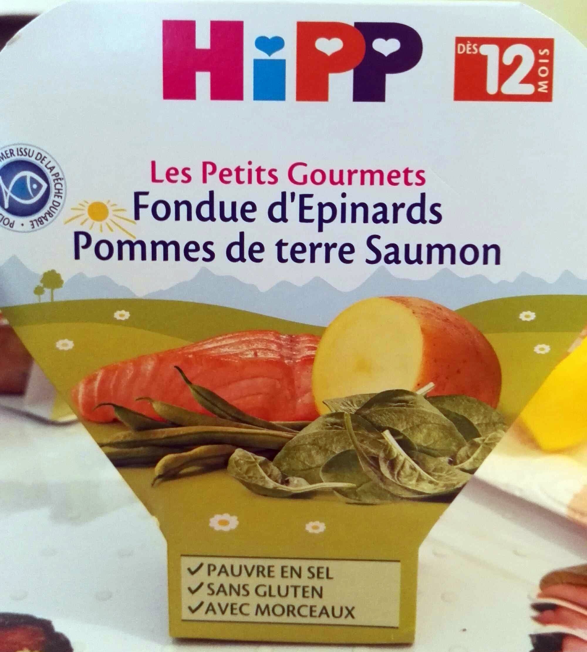 Fondue d'épinards Pommes de terre Saumon - Product - fr