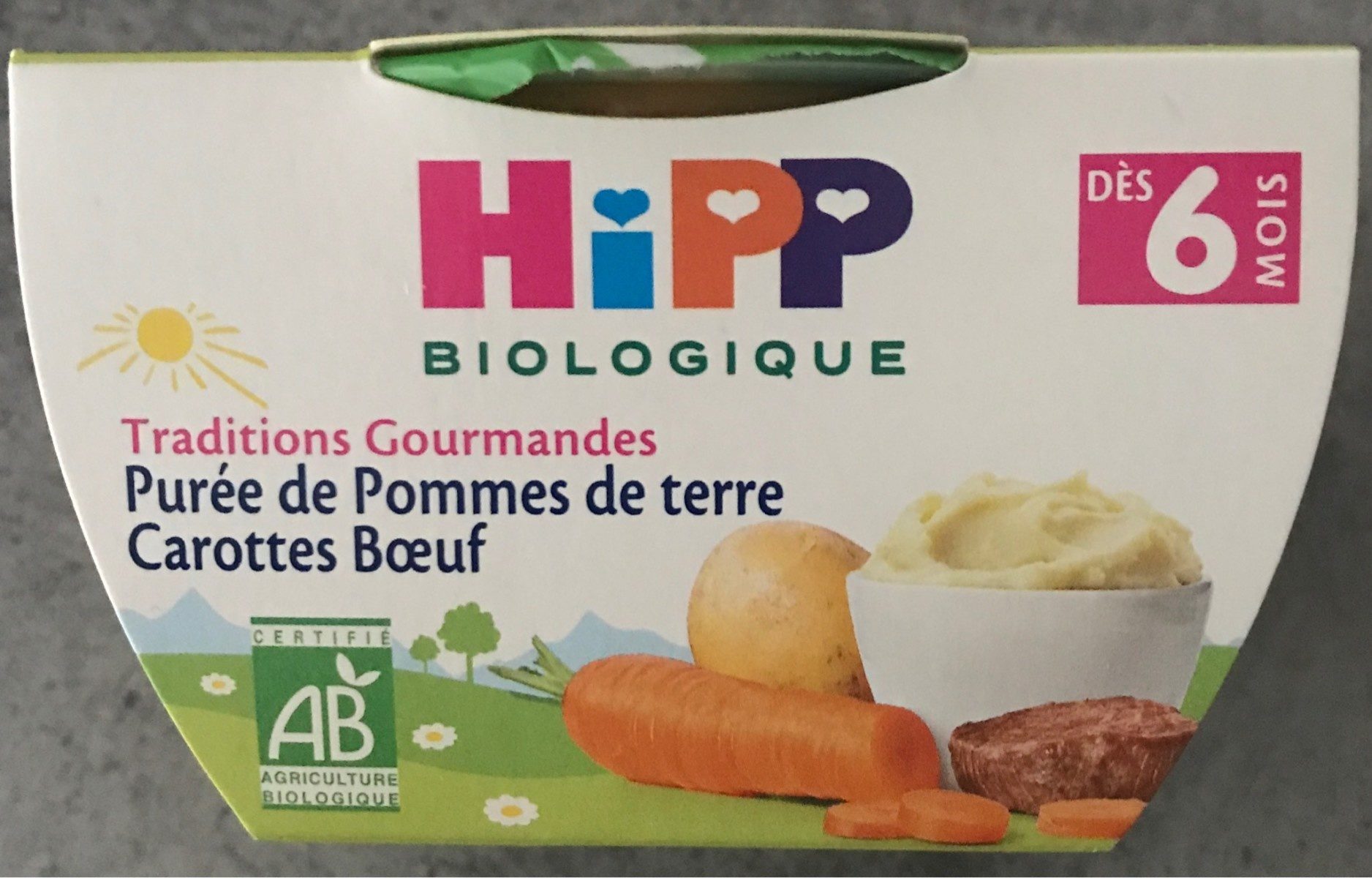Bol Purée De Pommes De Terre Carottes B?uf Hipp 190 g + - نتاج - fr