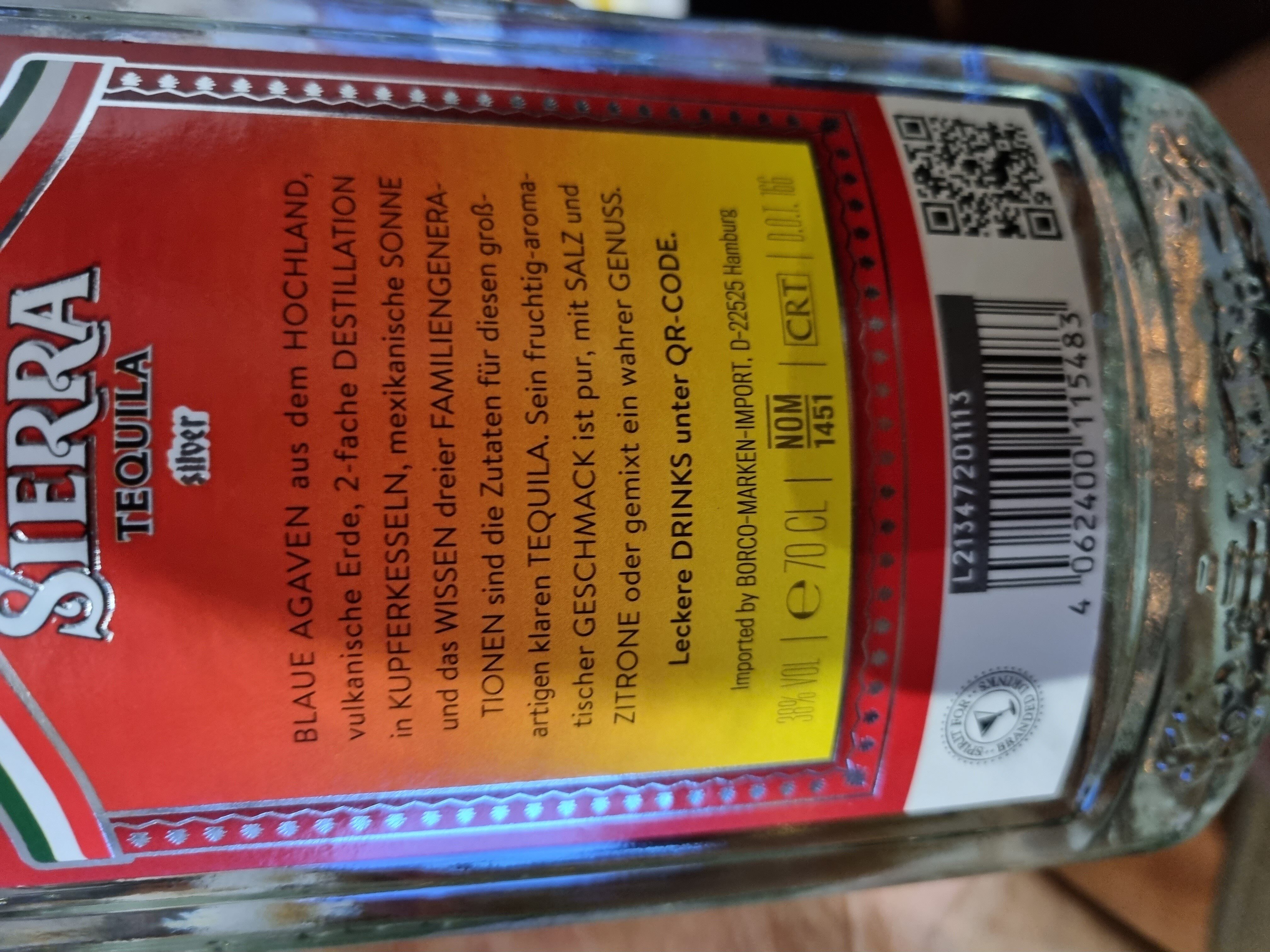 Sierra Tequila - Ingredients