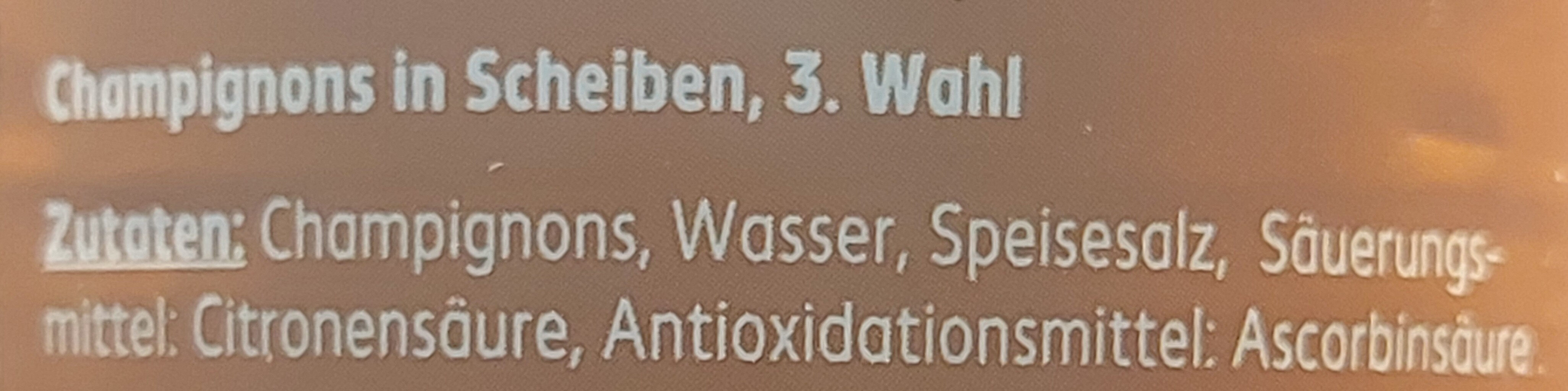 Champignons in Scheiben 3. Wahl - Ingredients - de