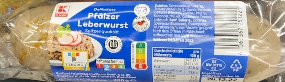 Pfälzer Leberwurst - Produkt