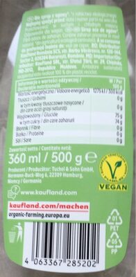 Agaven-dicksaft - Nutrition facts