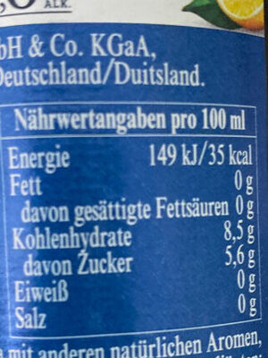 Weißbier-Zitrone Alkoholfrei - Nutrition facts - de