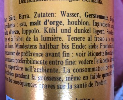 Paulaner Münchner Hell - Ingredients - fr