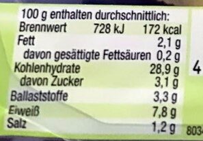 Maultaschen - Vegan - Nutrition facts - de