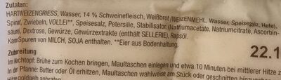 Maultaschen original schwäbisch - Ingredients - de