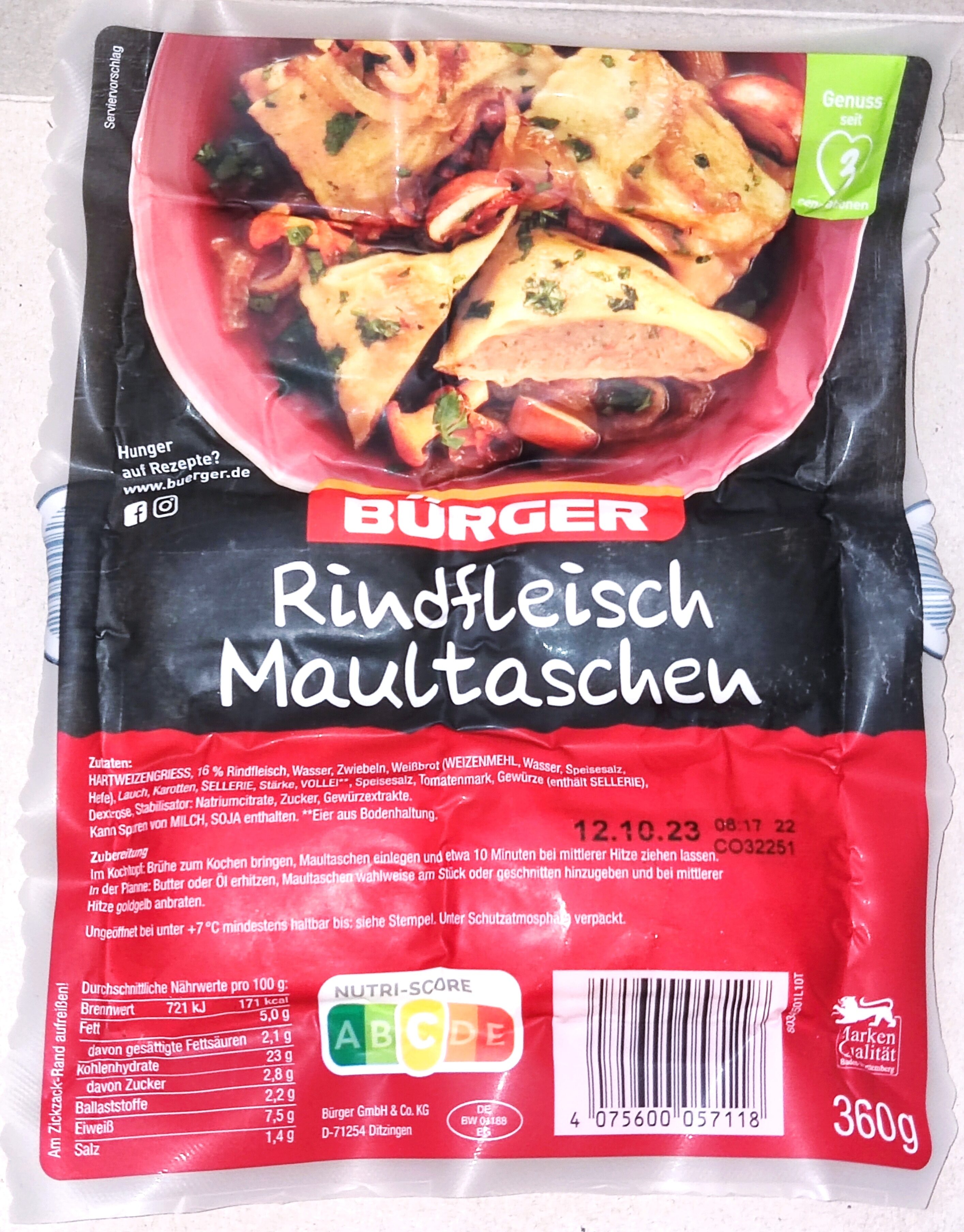 Rindfleisch-Maultaschen - Product - de