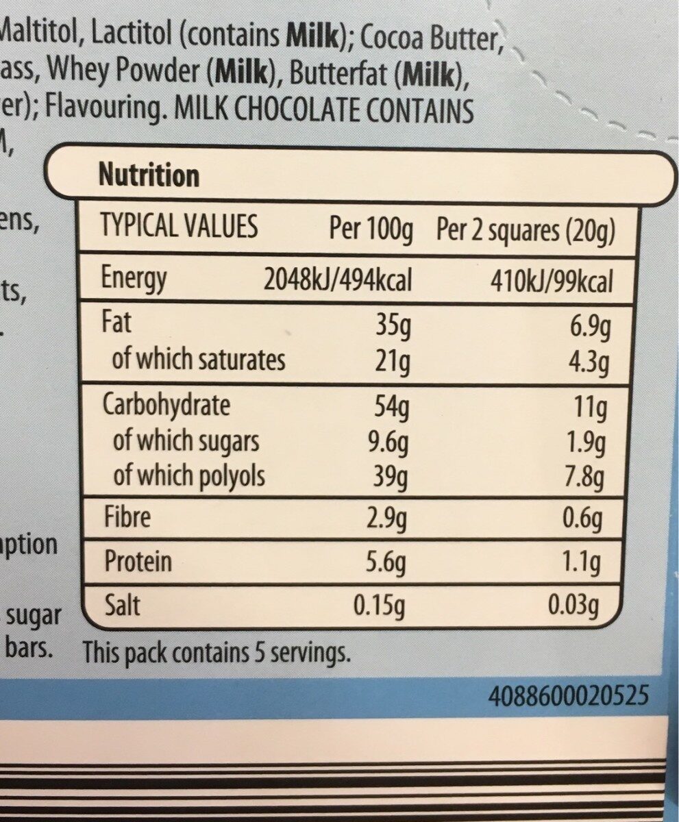 Choco low - Nutrition facts