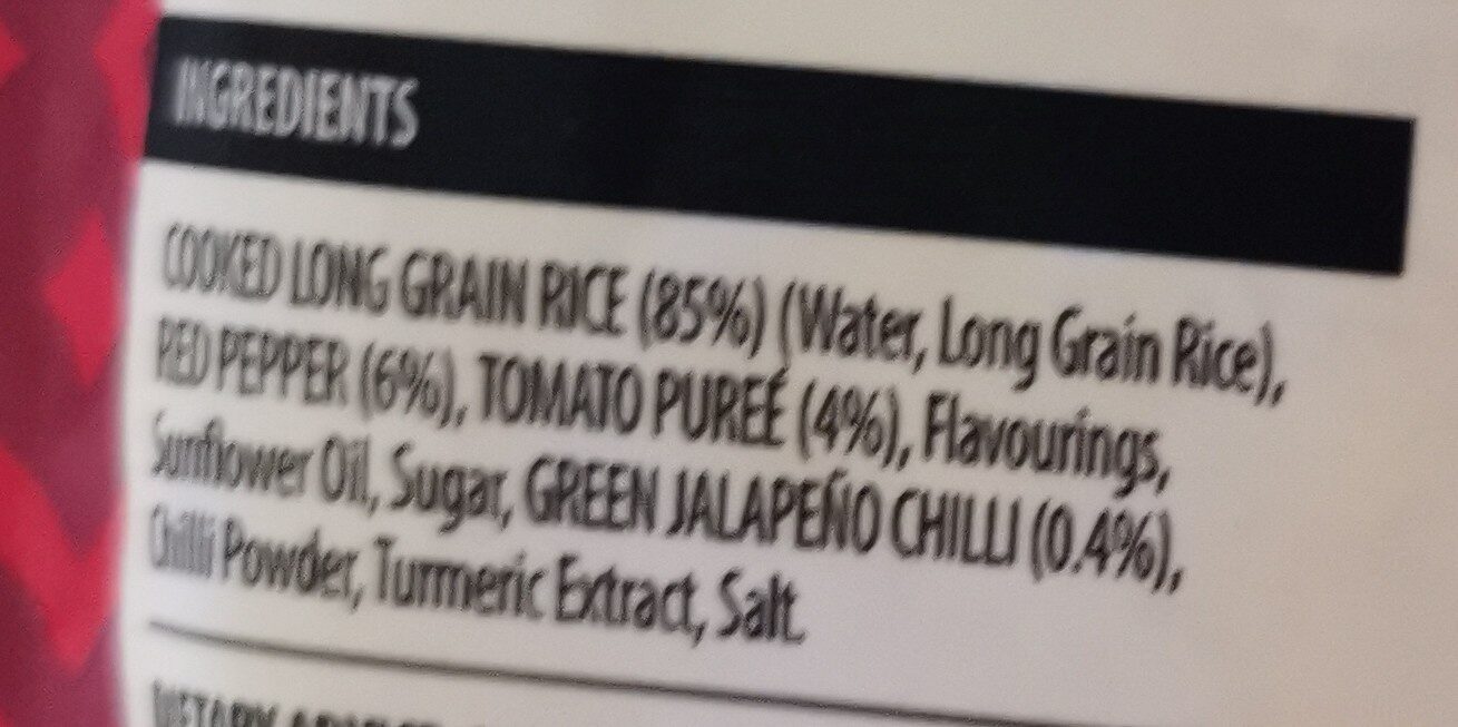 Aldi Special Mexican style rice - Ingredients