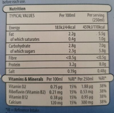 Acti leaf soya original - Nutrition facts