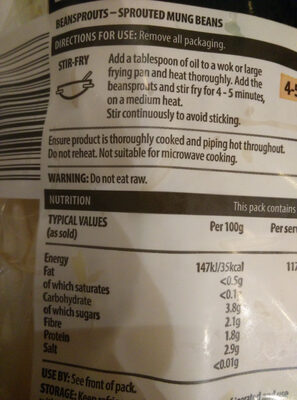 Beansprouts - Ingredients