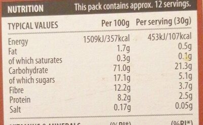 Choco Hoops - Nutrition facts