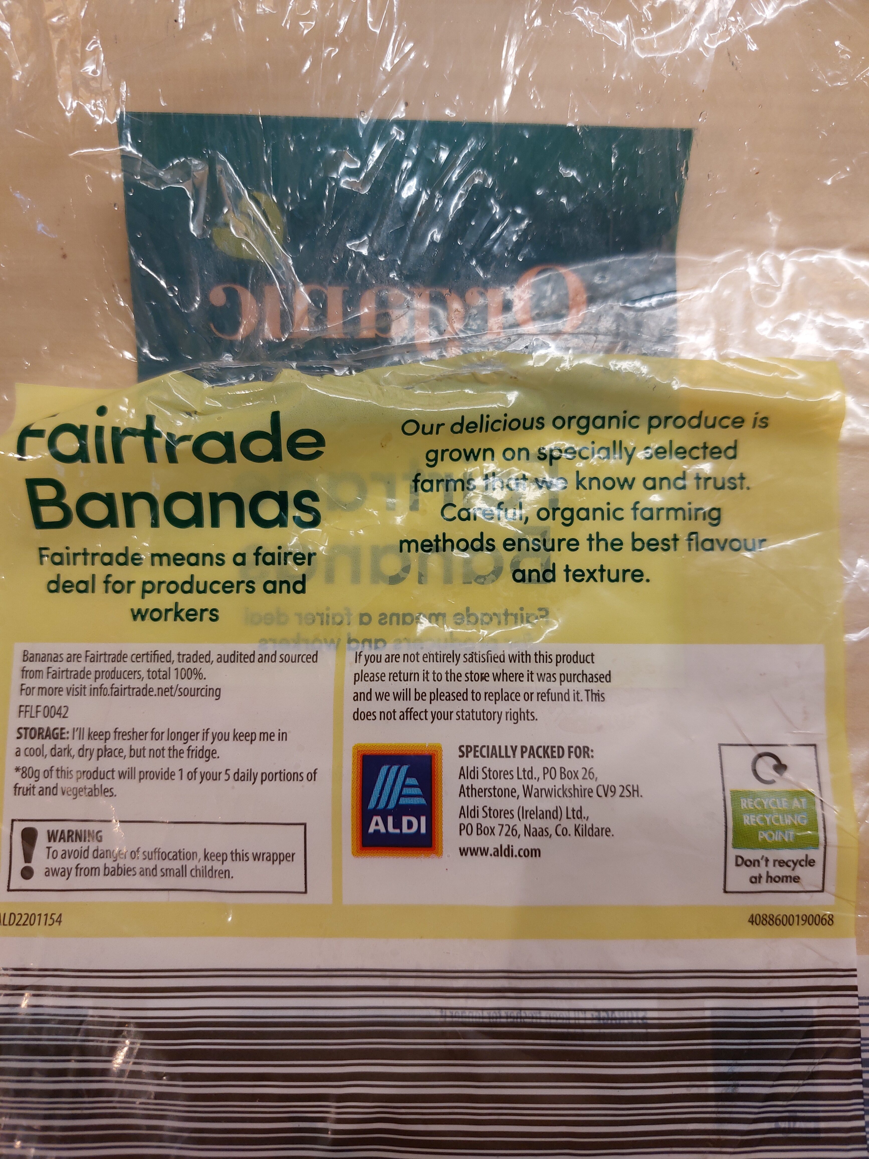 Organic Fairtrade Bananas - Ingredients