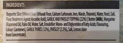 garlic slices - Ingredients