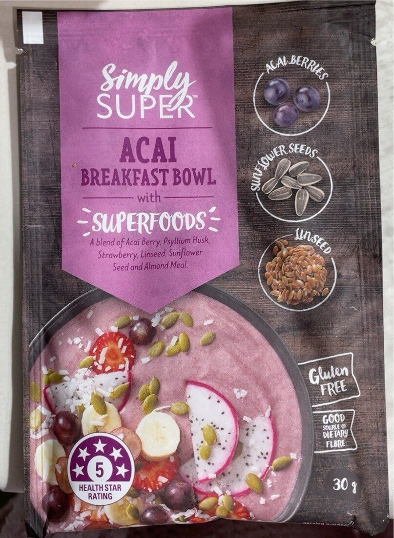 Acai breakfast bowl with superfoods - Product