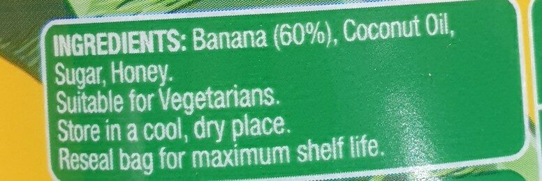 Banana chips - Ingredients