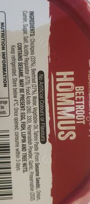Beetroot hommus - Ingredients