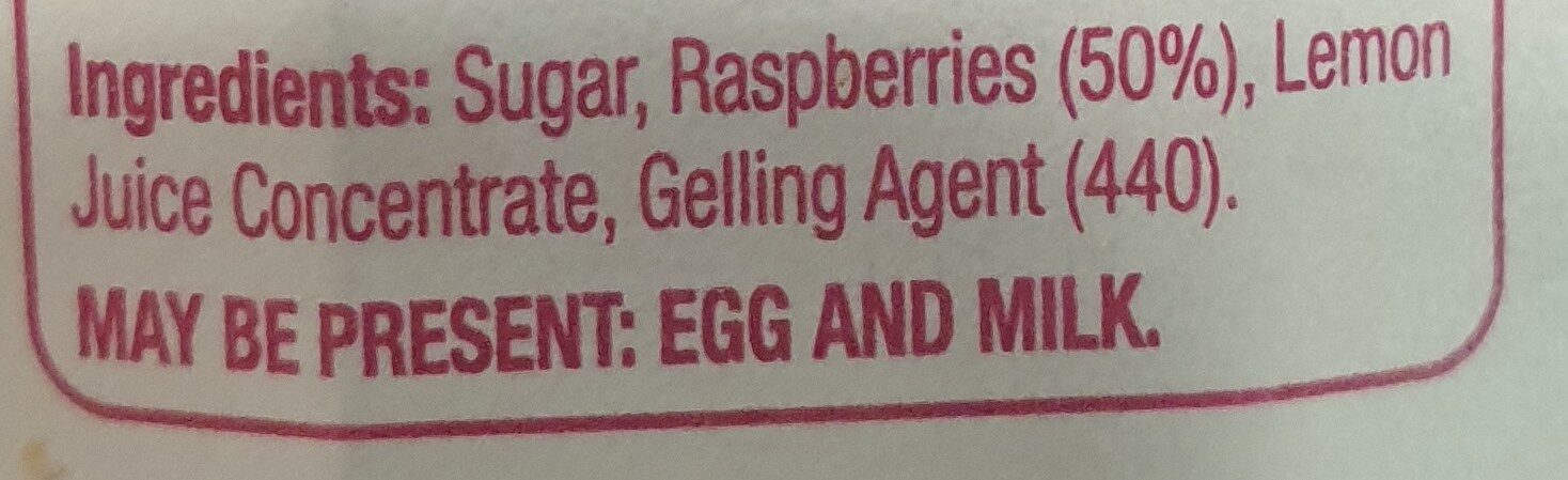 raspberry premium jam - Ingredients