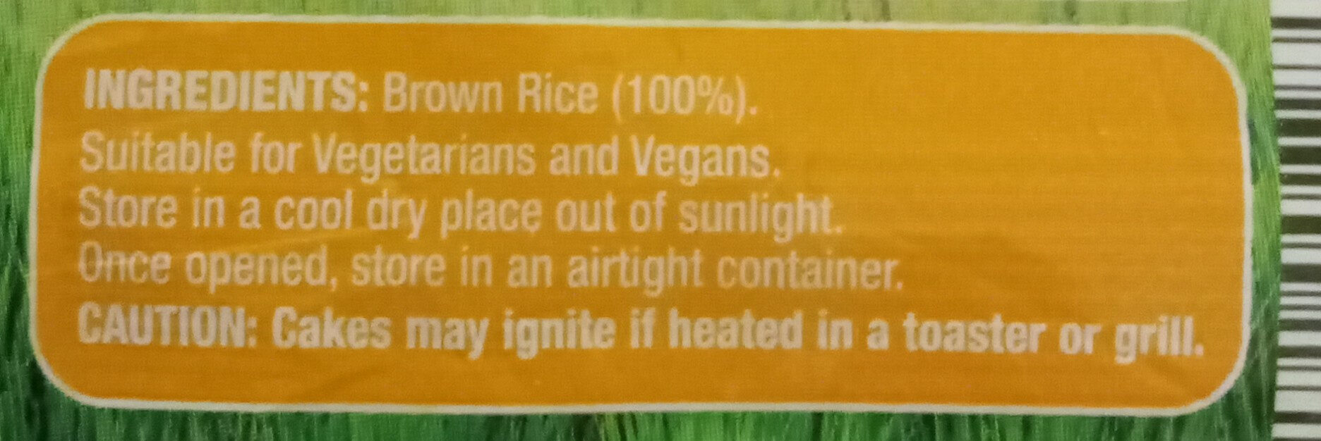Rice cakes - Ingredients