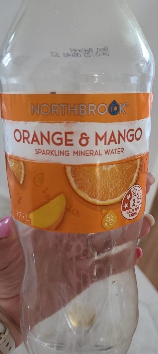 Orange and mango sparkling mineral water - Product