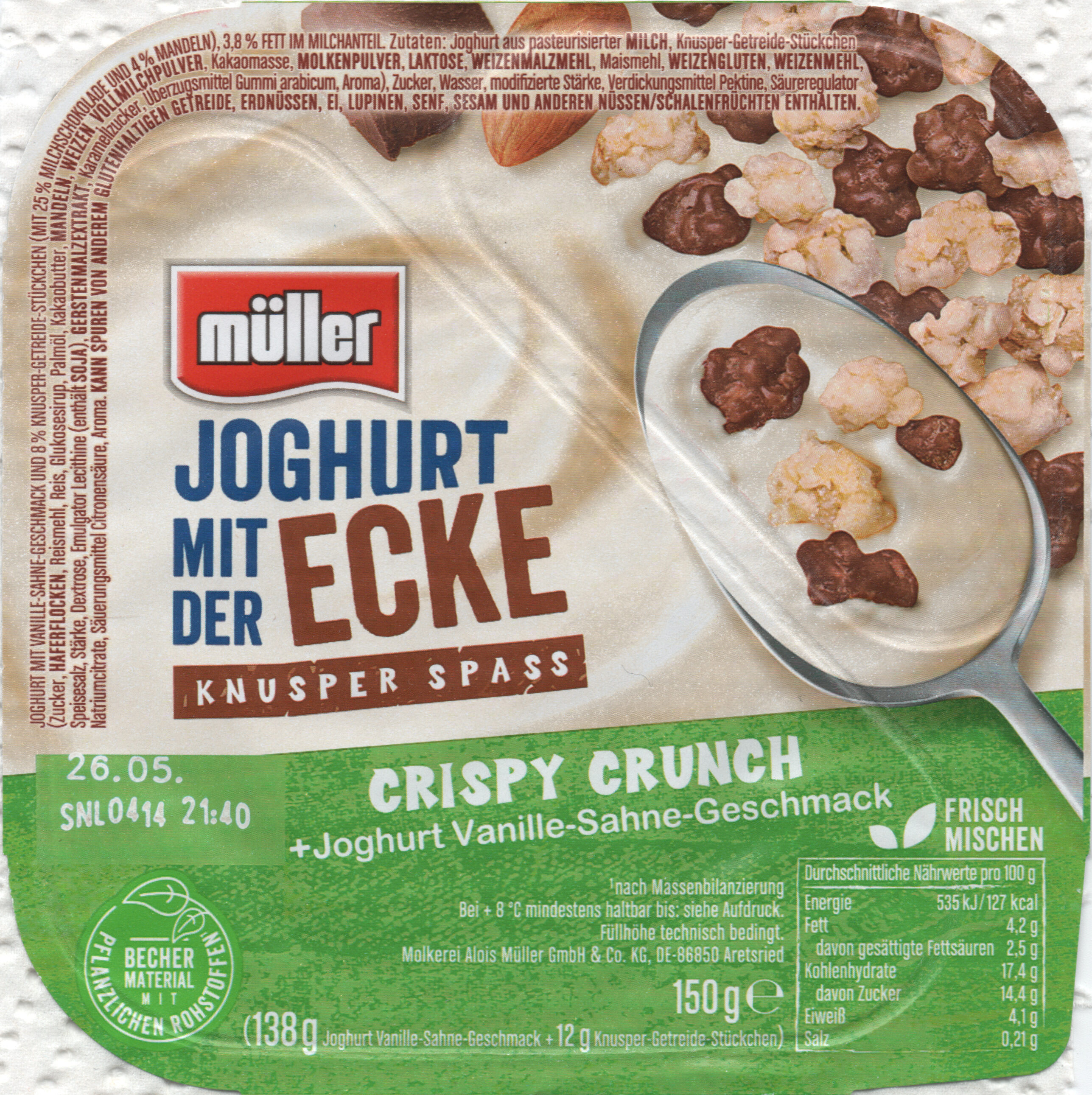 Joghurt mit der Ecke: Crispy Crunch - Produkt