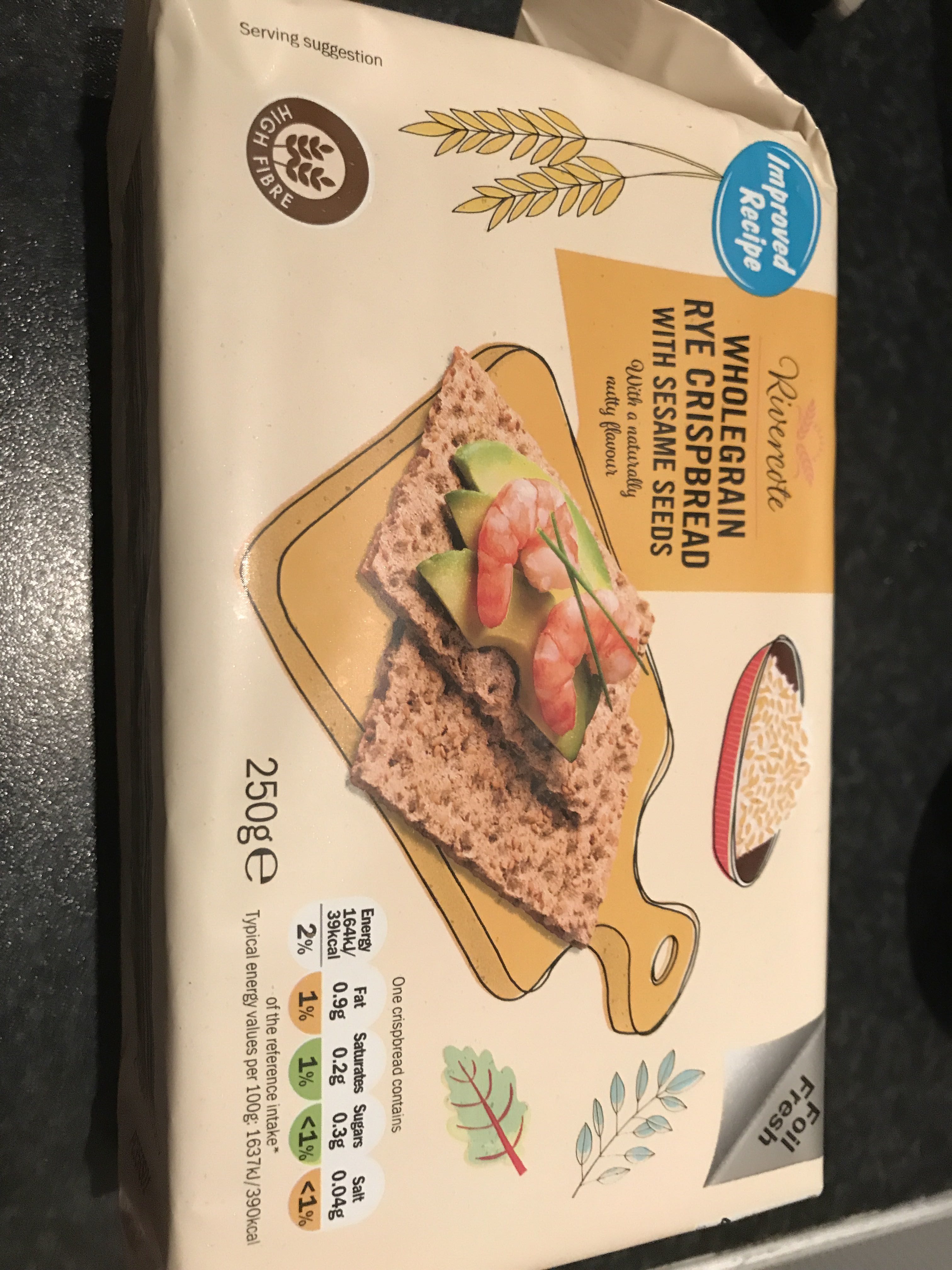 Wholegrain Rye Crispbread with Sesame Seeds - Produkt - en