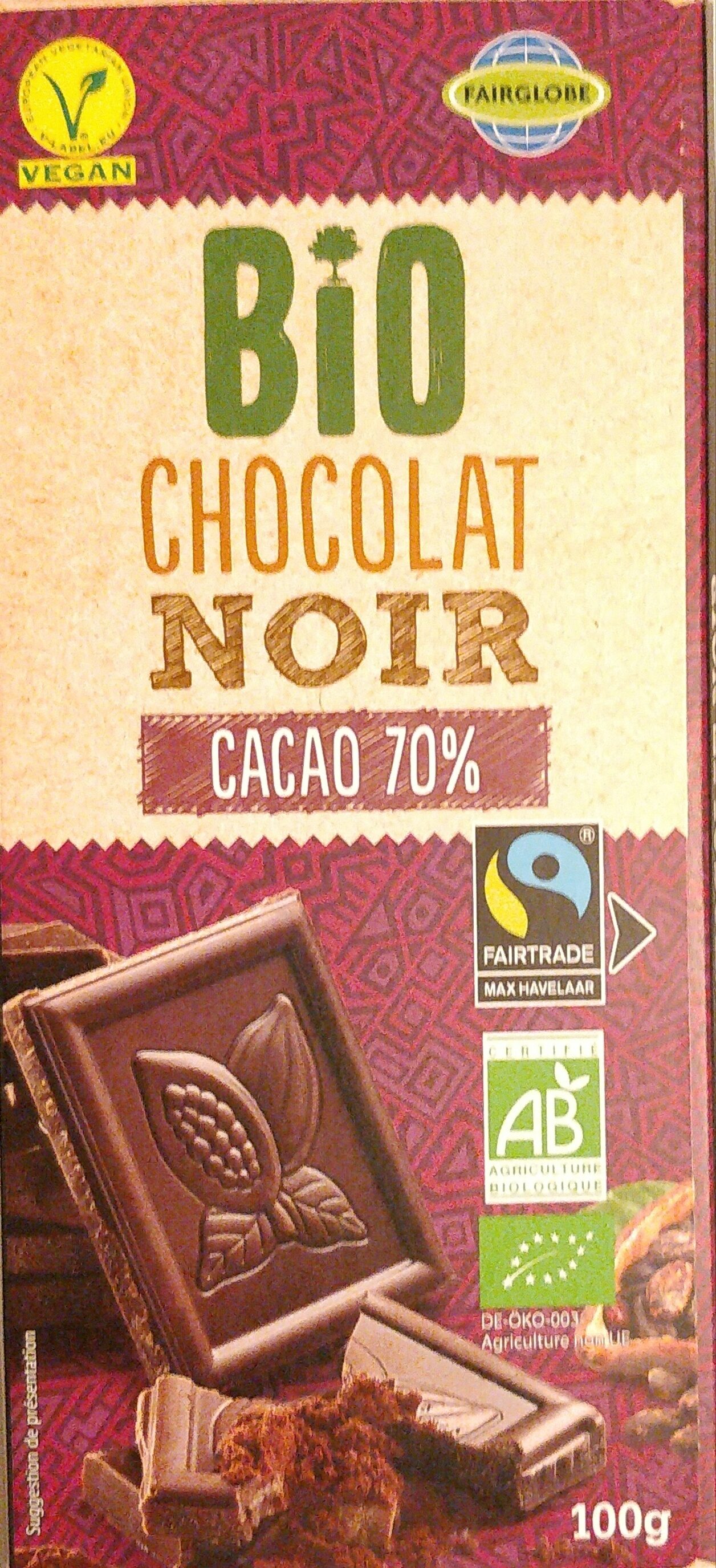 Chocolat noir bio cacao 70% - Product - fr
