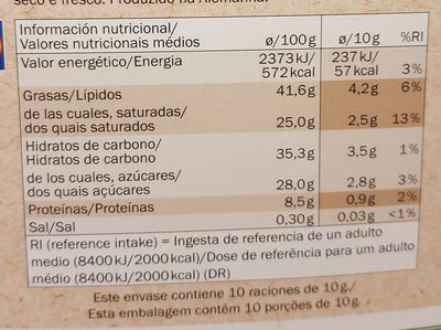 Chocolat noir bio cacao 70% - Nährwertangaben
