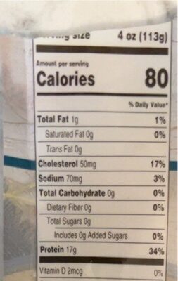 Wild Caught Flounder - Nutrition facts
