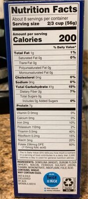 Penne Rigate - Nutrition facts