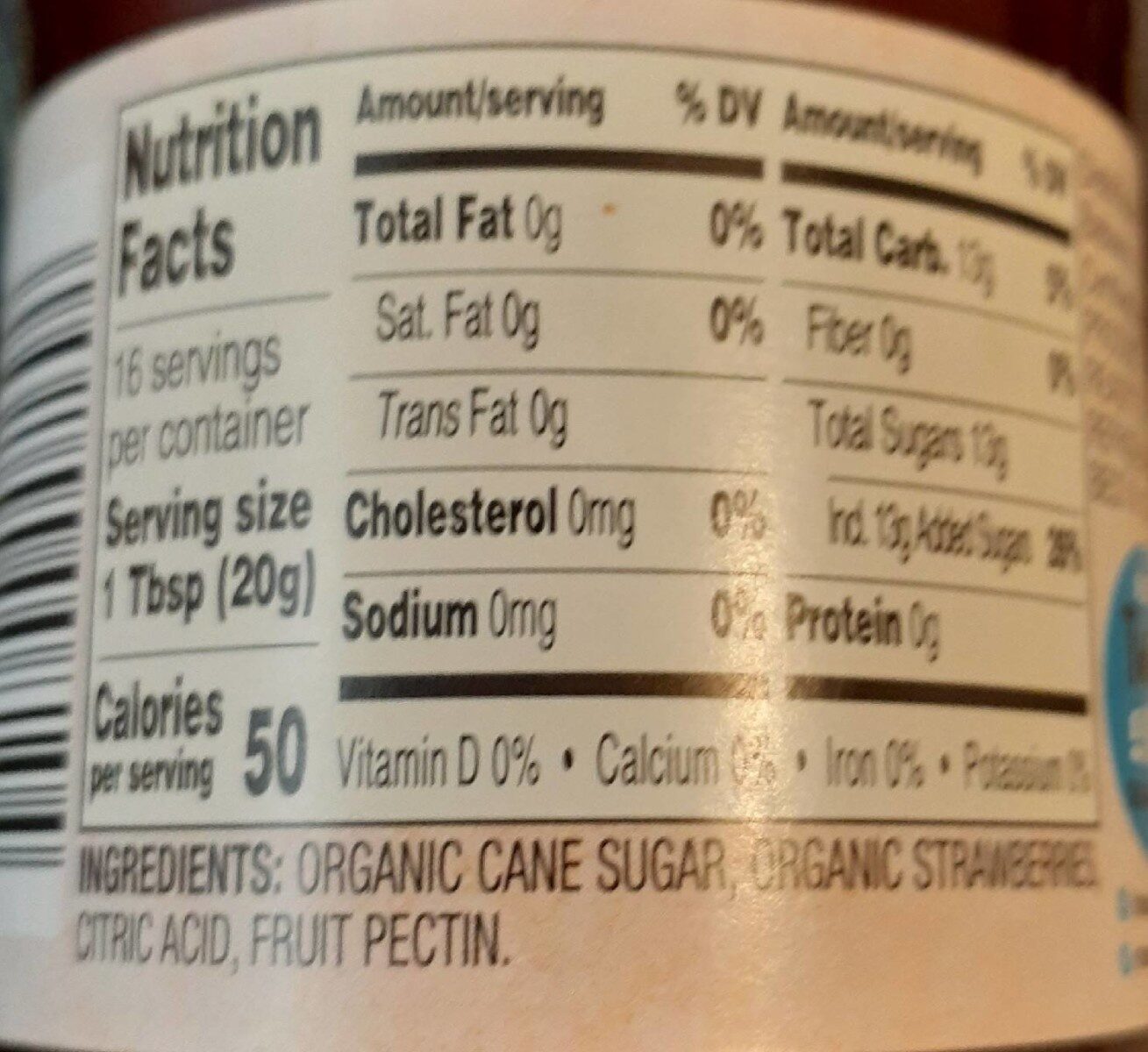 Strawberry Preserves - Nutrition facts