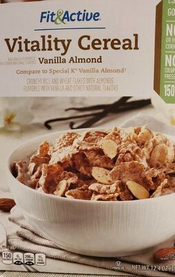 Calories in Aldi Vitality Cereal Vainilla Almond