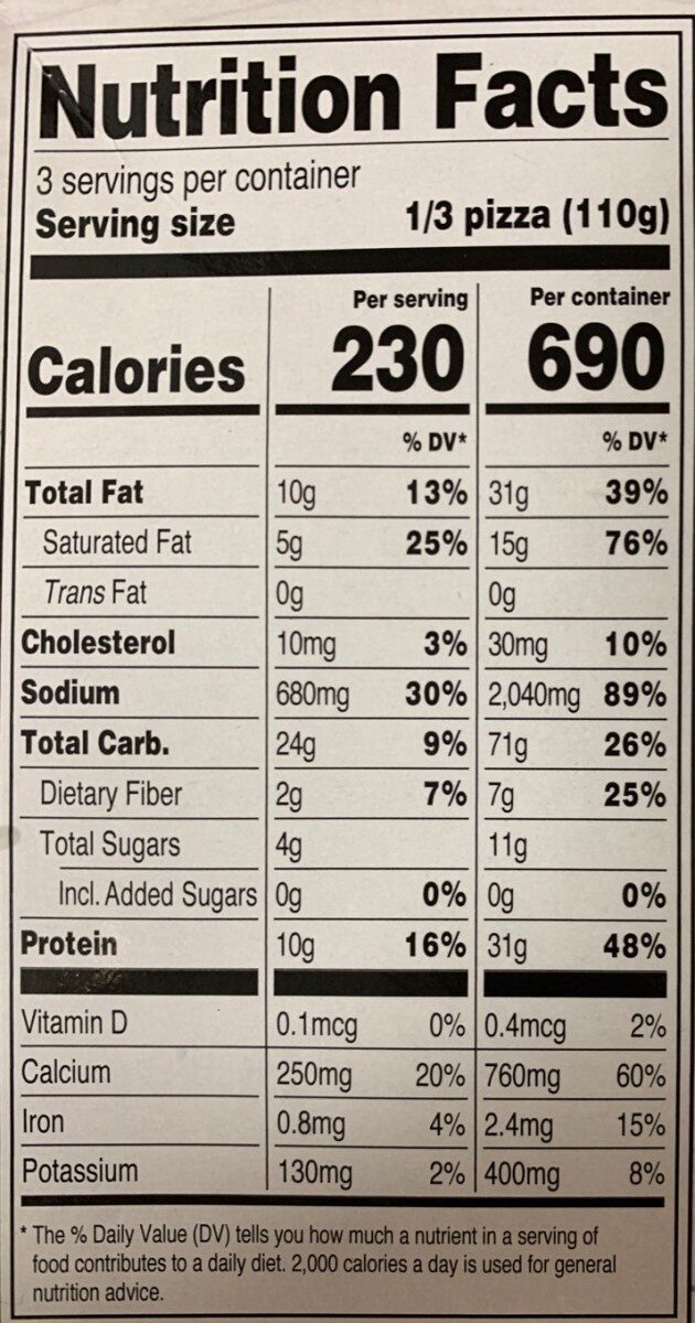 Cauliflower - Nutrition facts