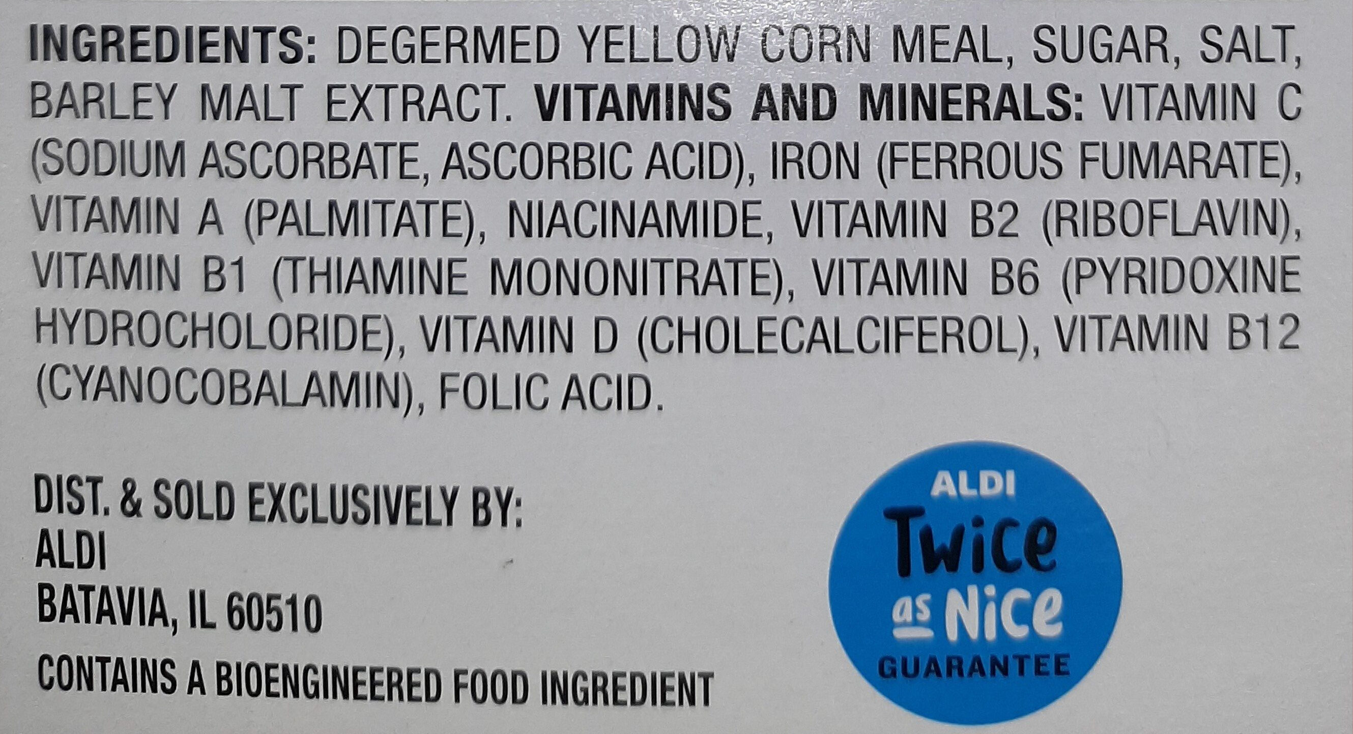 Corn flakes - Ingredients