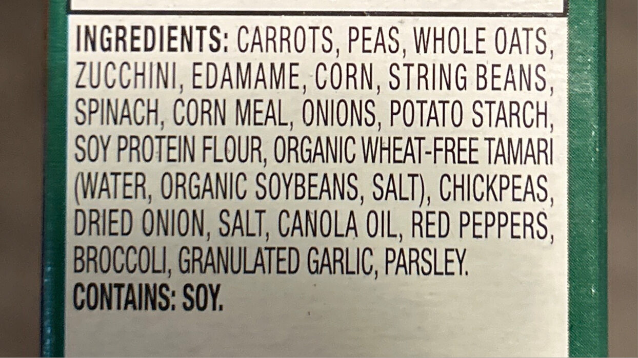 Vegan Veggie Burger - Ingredients