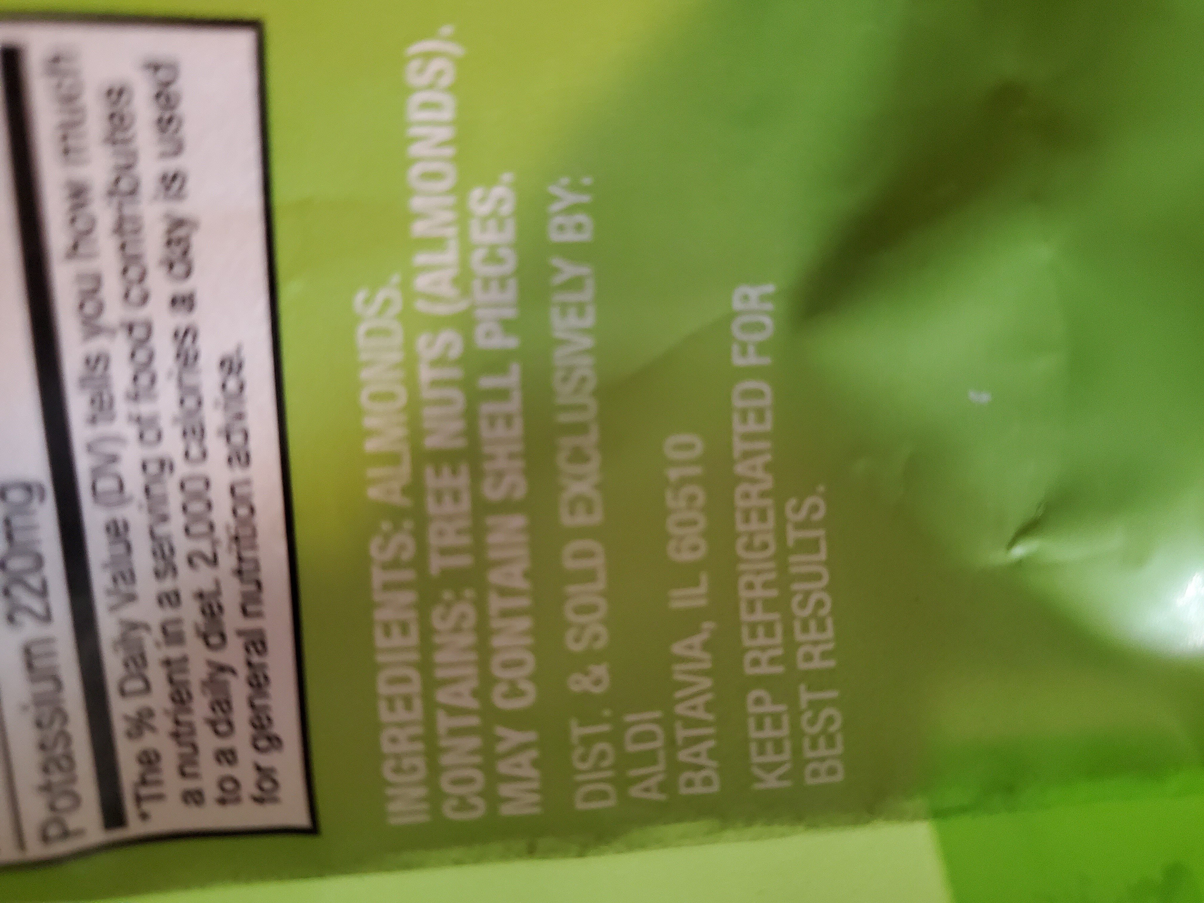 Almonds Unsalted - Ingredients