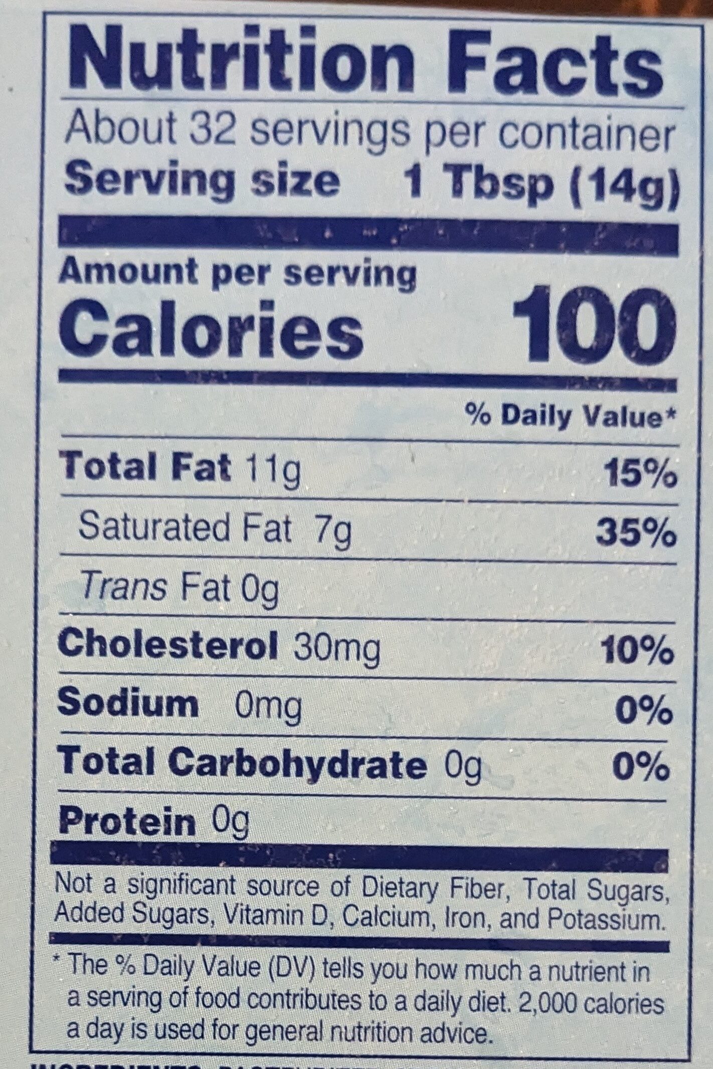 Sweet Cream Unsalted Butter - Nutrition facts