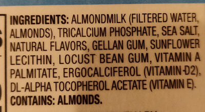 Unsweetened Almond Milk Vanilla - Ingredienti - en