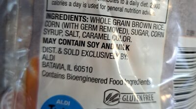Caramel corn rice cake - Ingredients