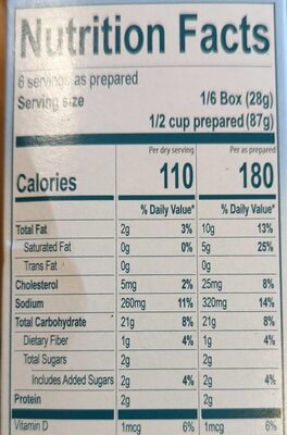 LiveGfree - Nutrition facts