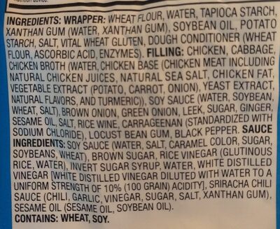 Chicken Potstickers - Ingredients