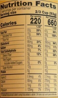 cookie dough ice cream - Nutrition facts