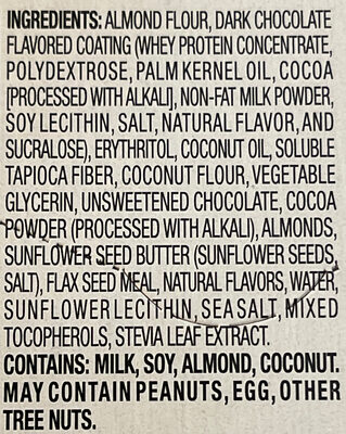 Chocolate Almond Brownie Keto Bar - Ingredients