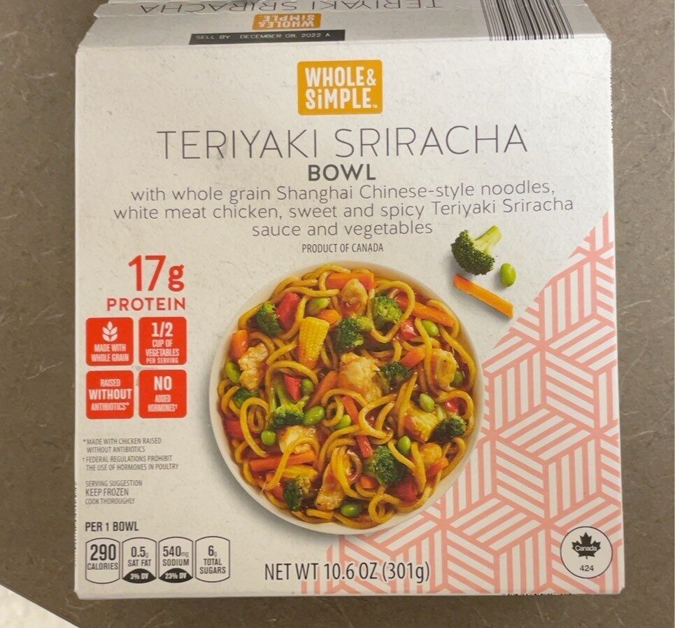 Teriyaki Sriracha Bowl - Produkt - en