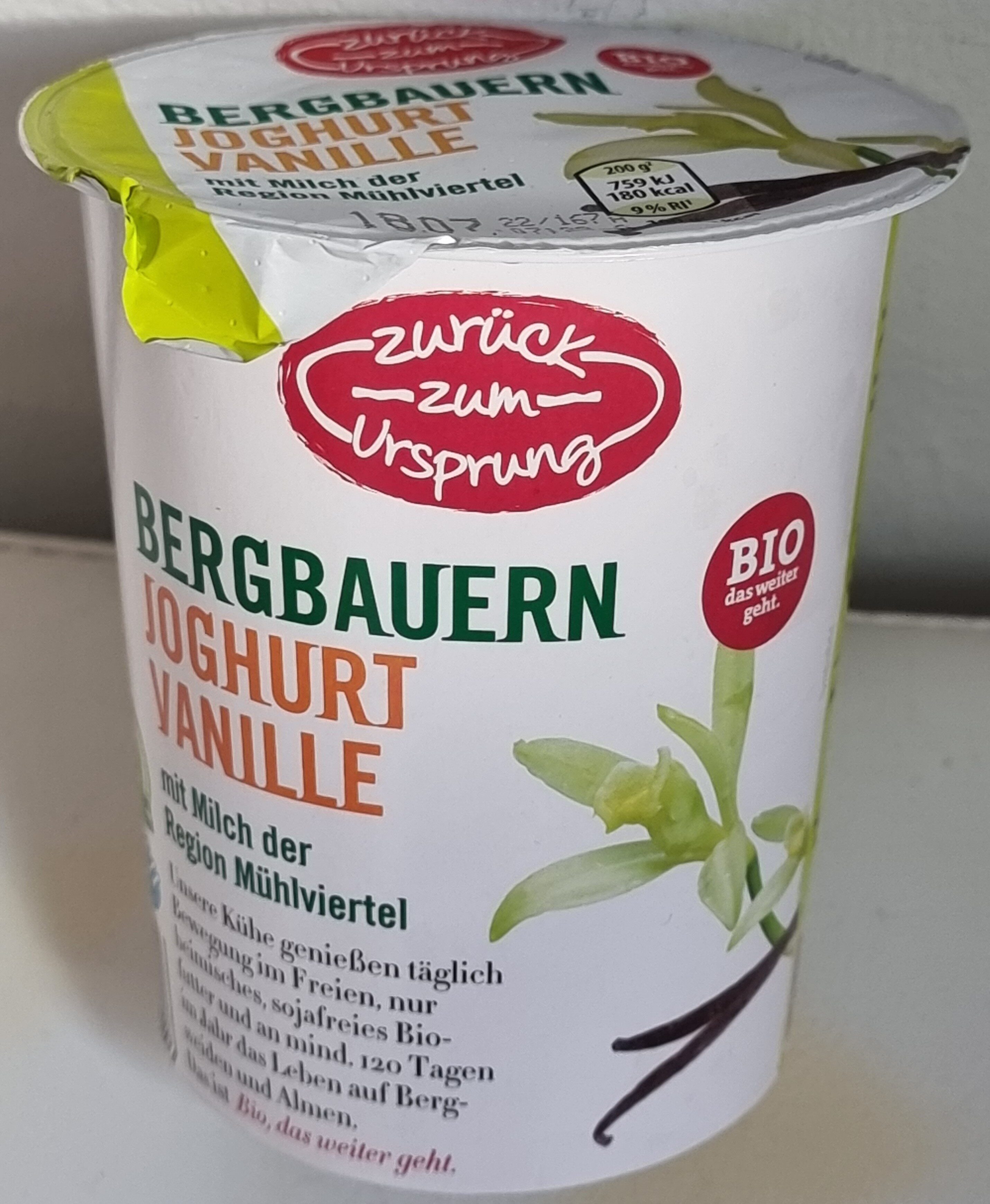 Bergbauern-Joghurt Vanille - Produit - de