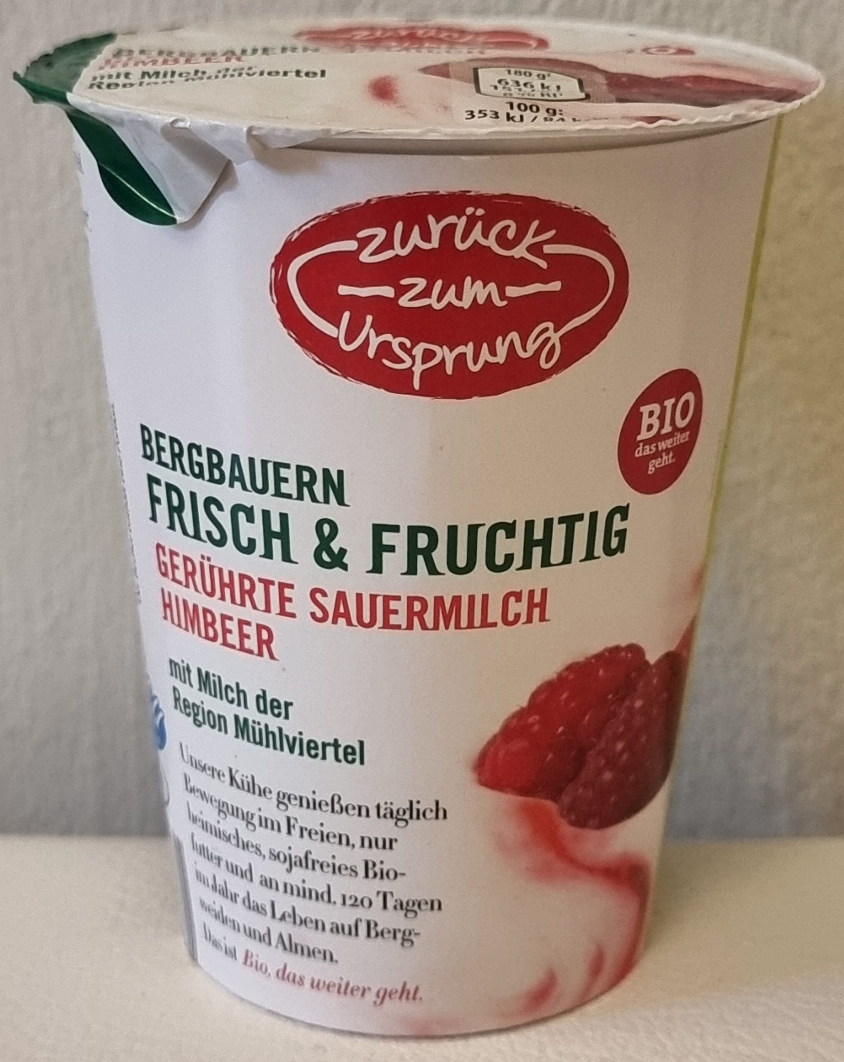 Gerührte Sauermilch Himbeer - Produkt