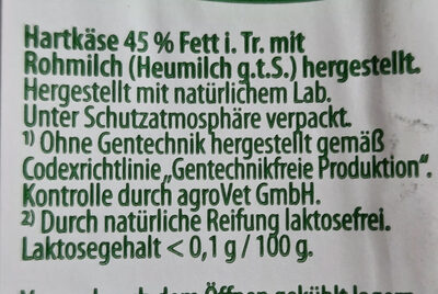 Steirischer Bergkäse - Ingredients - de
